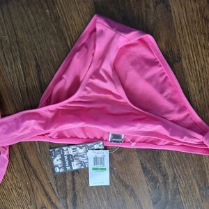 Hurley Hipster With Ties Pink Bikini Bottom Women's Size 12 NWT.